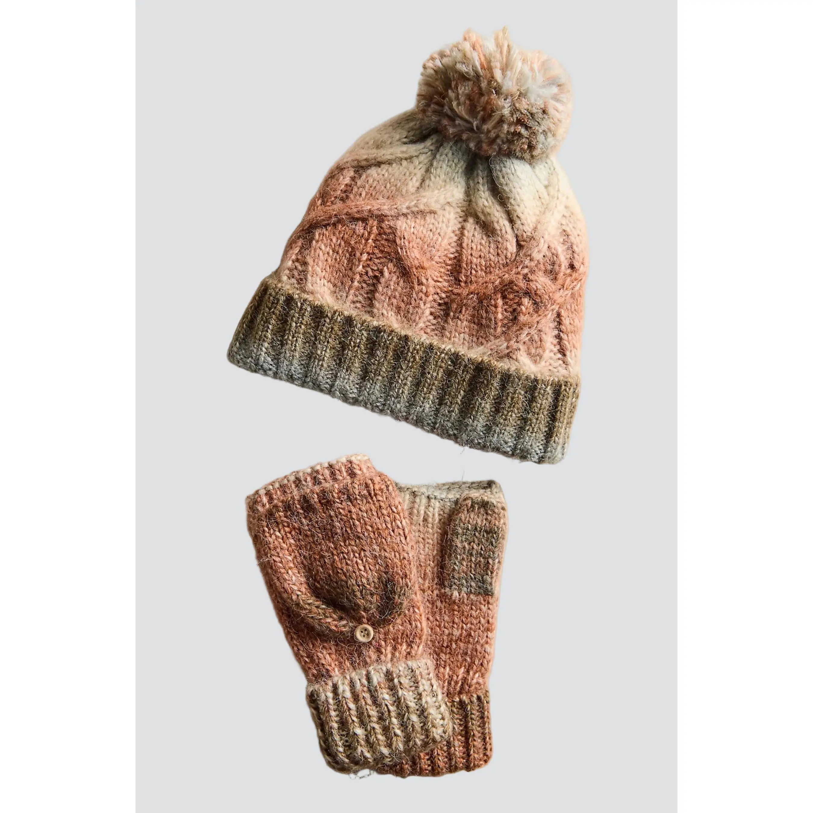 Rainbow Run Hat + Gloves Set