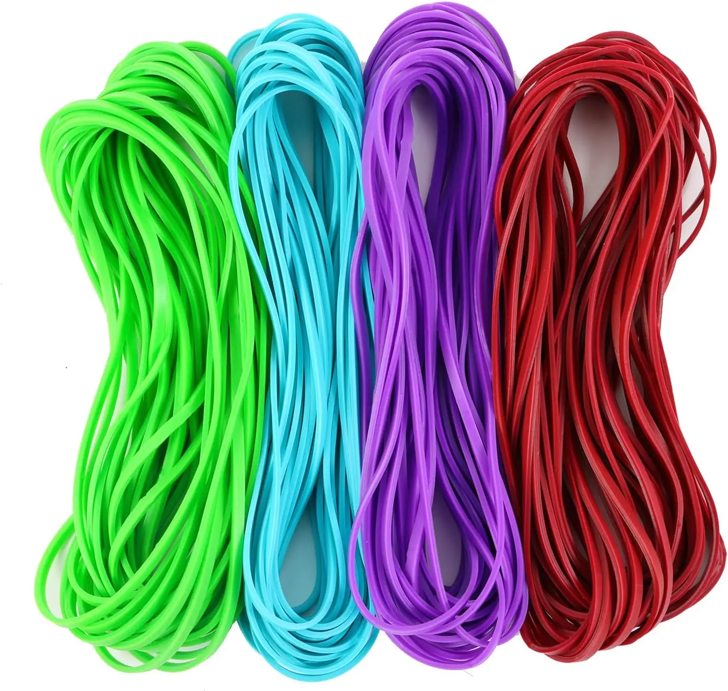 Heavy-Duty Large Rubber Bands (120 Pcs, 7x1/8 inches) - Assorted Colors Office Stationery Supplies, Reusable, Easy to Carry & Store, for Office & Home Use, Document Binding, Classify Documents