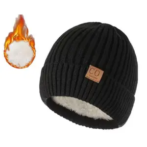 Winter Hats for Women Men Satin Lined Beanie for Women, Men's Soft Lined Beanie Hat Knit Chunky Beanie Ski Snow Hat