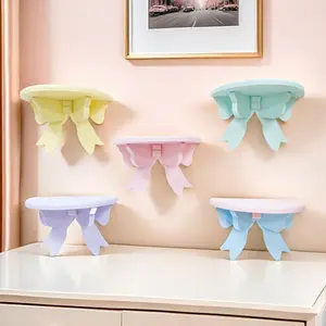 Bow knot storage shelves, Wooden wall hanging, wall decoration storage rack, bathroom rack, used for decoration rack in living room, bedroom, dining room, bathroom