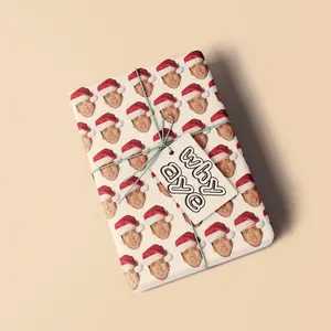 St. Nicolas Cage Santa Claus Hat Gift Wrap Wrapping paper Birthday Gift Wrap Present Wrapping Paper Bff Funny Wrapping Paper Nic Cage Nick