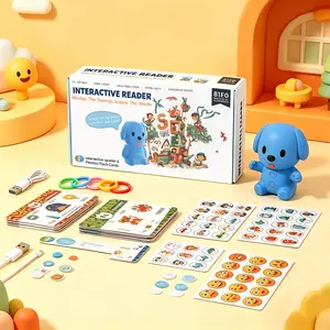 Talking Phonics Flash Cards with ReaderDog, Learn to Read with 81 Pages, 81 Sentences, 592 Words & 81 Stickers, Toddler Educational Learning Toys for Kids Ages 3–8, Kindergarten, 1st Grade, 2nd Grade