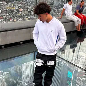 KURUPT SAINTS CLASSIC STRAIGHT LEG STYLE JEANS - WHITE PRINT