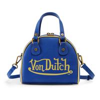 Von Dutch Navy Blue and Gold Two-Tone Bowling Bag