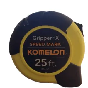 Komelon Speed Mark 25 ft. Tape Measure with Black and Yellow Handle - Designed for Easy Use and Speed