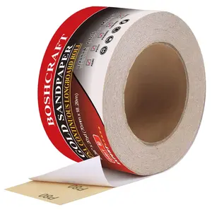 80 Grit PSA Longboard Sandpaper, 20-Yard Long Continuous Roll 2-3/4" Wide Self-Adhesive Sanding Paper for Auto  Woodworking Metalworking
