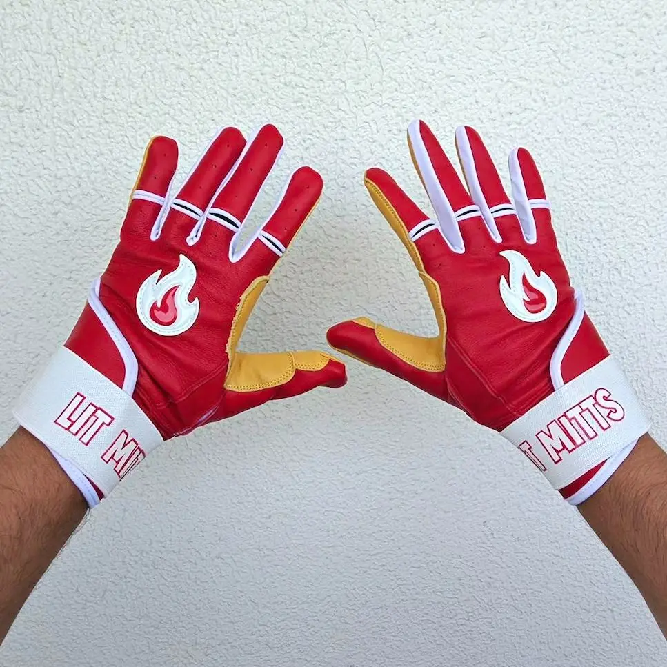 Sunday Red Batting Gloves