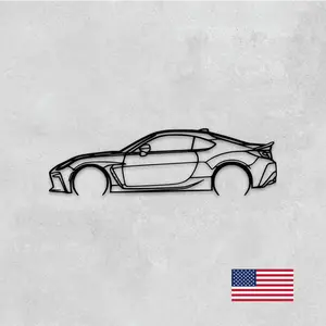 Toyota GR86 Supra MK5 Metal Wall Art – 14GA Steel Silhouette