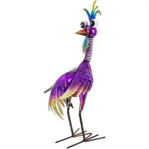 Wacky Rooster Statue, 19'' Rooster Yard Statue Decorations, Yard Art for Outside,, Backyrad, Lawn(Purple)