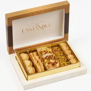 Eastanbul Turkish Baklava Assorted Gift Box, 5 Varieties Pistachio Baklava Pastry, 8.8oz Fresh Gourmet Dessert