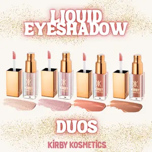 Kirby Kosmetics NEW Liquid Eyeshadow Duos - Golden & Pink Shimmer/Matte Sets for Flawless Glow