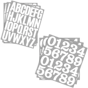 138 count 2 Inch Mailbox Letters and Numbers for Outside, Self-Adhesive Vinyl Alphabet Letters Numbers Kit, White Letter and Number Stickers Address Number for Mailbox Signs