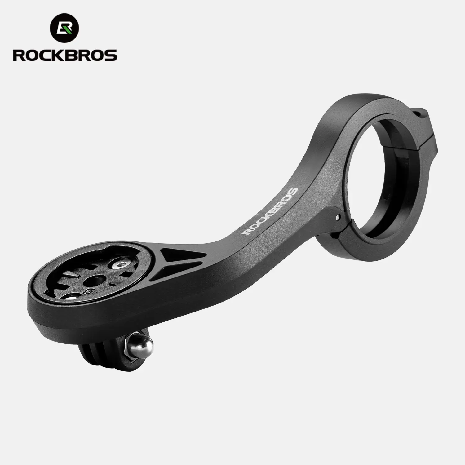 ROCKBROS Integrated Bike Computer Handlebar Mount - Nylon Extension Bracket with 3 Bases, Ebike Accessories, Cycling Gear, Compatible with Garmin Bryton Wahoo, Supports Bike Lights & Camera Support
