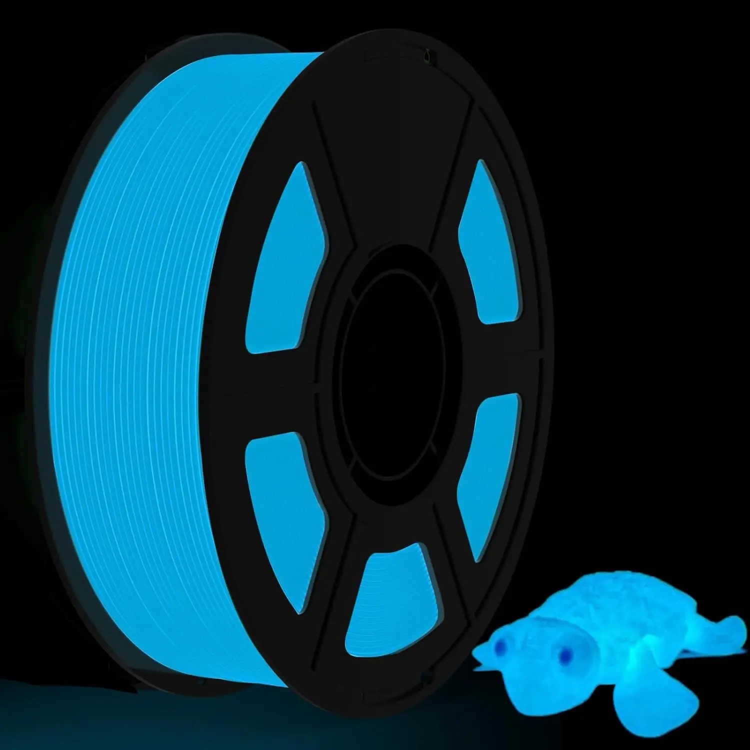 Glow Blue in The Dark 1.75mm filajoy 3D TPU Filament,  250g 0.55bl Small Spool Luminous Blue Bright 3D Printer Filament,3D Printing TPU Filament Rod Fit Most FDM Printer