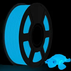 Glow Blue in The Dark 1.75mm filajoy 3D TPU Filament,  250g 0.55bl Small Spool Luminous Blue Bright 3D Printer Filament,3D Printing TPU Filament Rod Fit Most FDM Printer