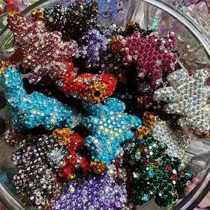 Christmas Tree Beads with Rhinestones for Festive Decorations rhinestone