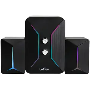 beFree Sound  Computer Gaming 2.1 Speaker System with Color LED Lights
