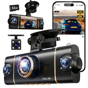 360° 4CH Dash Cam 1080P with WiFi | 24/7 Parking Protection | FREE 32G SD Card🛡️Non-rechargeable, must be used while plugged in.