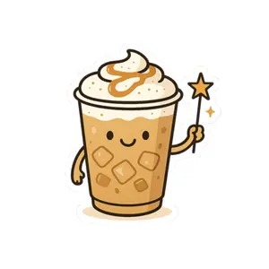Caramel Iced Chai - Kiss-Cut Stickers