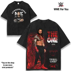 Roman Reigns Acknowledge Me ️ Roman Reigns Tribal Chief WWE Graphic T Shirt Bloodline Leader The One OTC Undisputed Champion Energy Wrestling Fan Tee Bold Vintage Washed 230gsm Heavyweight Cotton Streetwear – Feel The Power & Rule The Ring