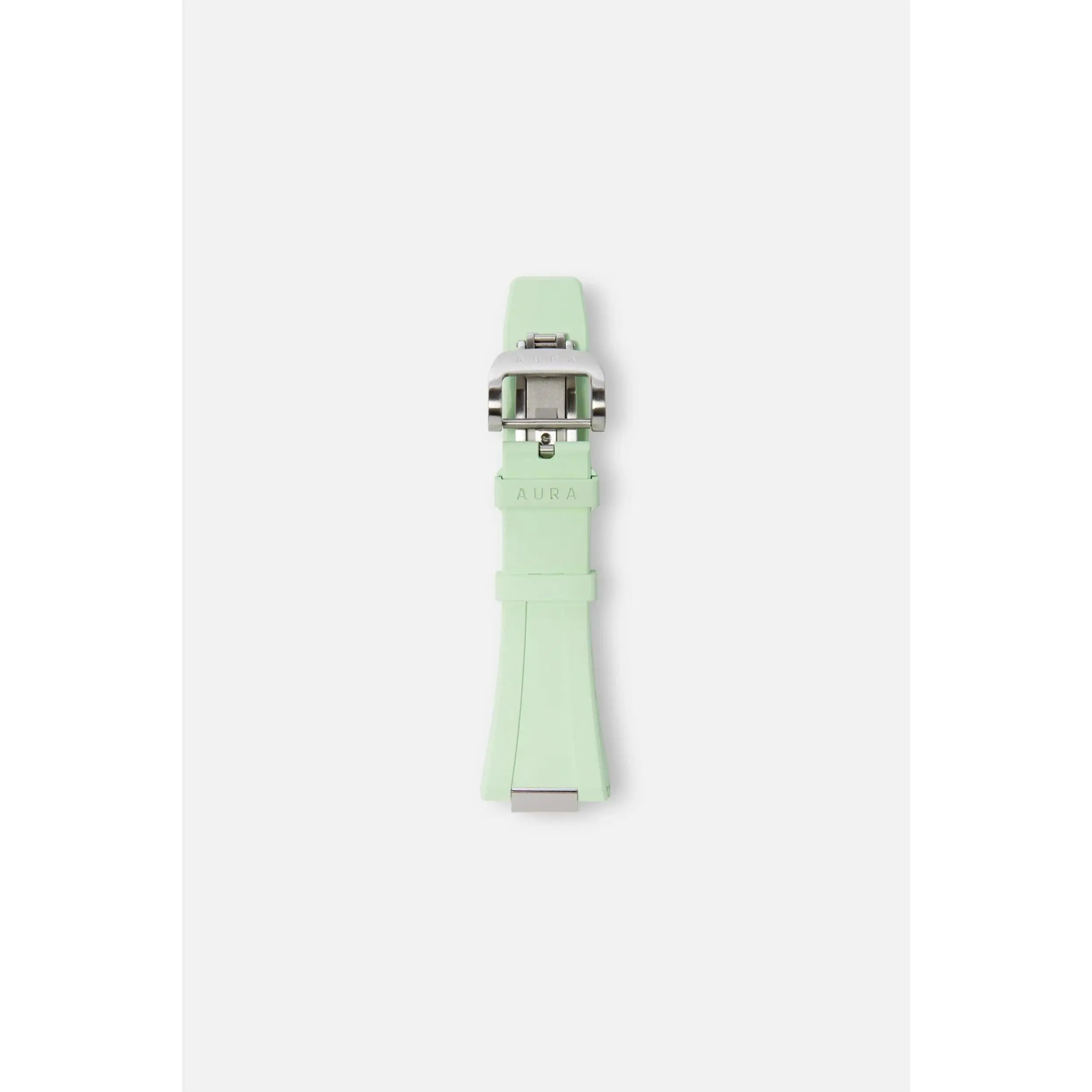 FKM Rubber Strap: Mint/Steel