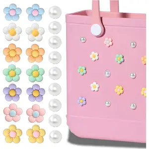 Rubber Beach Bag Accessories Charms,Rubber Beach Totes Accessories Inserts,Lovely Pearl Charms