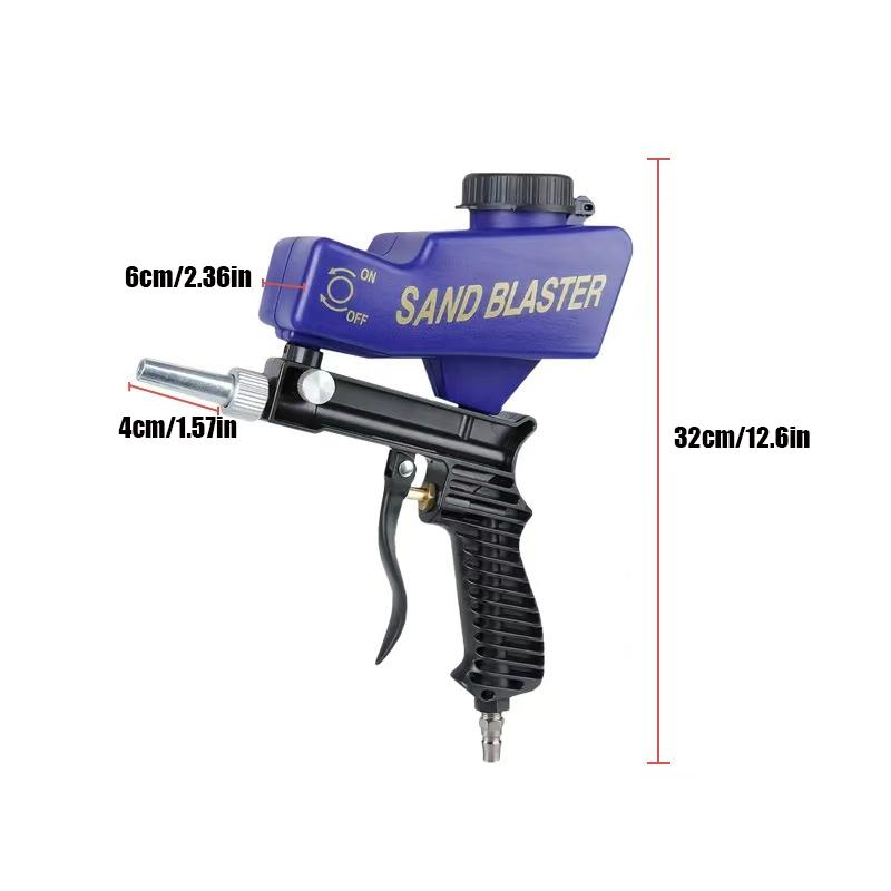 Portable gravity-fed sandblasting gun pneumatic sandblasting kit rust-proof sandblaster small sandblasting machine