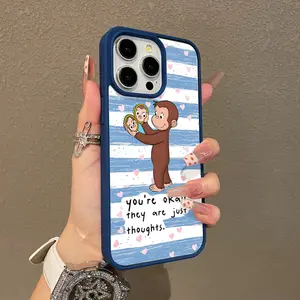 Adorable Magnetic Case for iPhone11/12/13/14/15/16/17/promax Curious George Youre Okay MagSafe Compatible, Lightweight, Anti-Fall | Girly & Chic Style