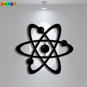 1pc Minimalist Atom Metal Wall Art, Minimalist Atom Statue Mural, Iron Craft, Perfect for Gallery, Studio, Office Wall Decor, Silhouette Wall Decor, Intricate Craftsmanship, Christmas Decor, Ideal Gift for Science Enthusiasts