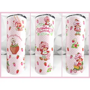 Strawberry Shortcake | 20oz Stainless Steel Skinny Coffee Tumbler