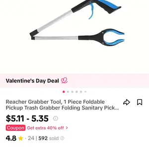 Reacher grabber tool