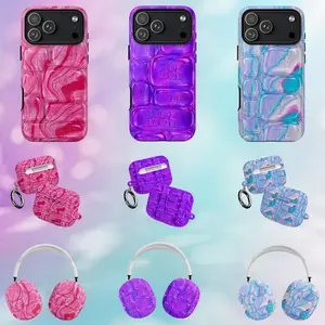 Cool Crush Ice Cube Phone Case, Nee Doh 3D Visual Effect Bubble Tough Case, Glossy Hard Phone Cover for Fans
