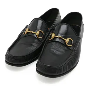 Pre-owned GUCCI Patent Leather Small Leather Goods Loafers