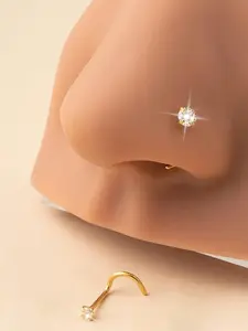 Couple Nose Rings, Stainless Steel Material, 5-Word Design, Secure Fit, Durable, Casual Style, All Seasons Piercing, Body Jewelry