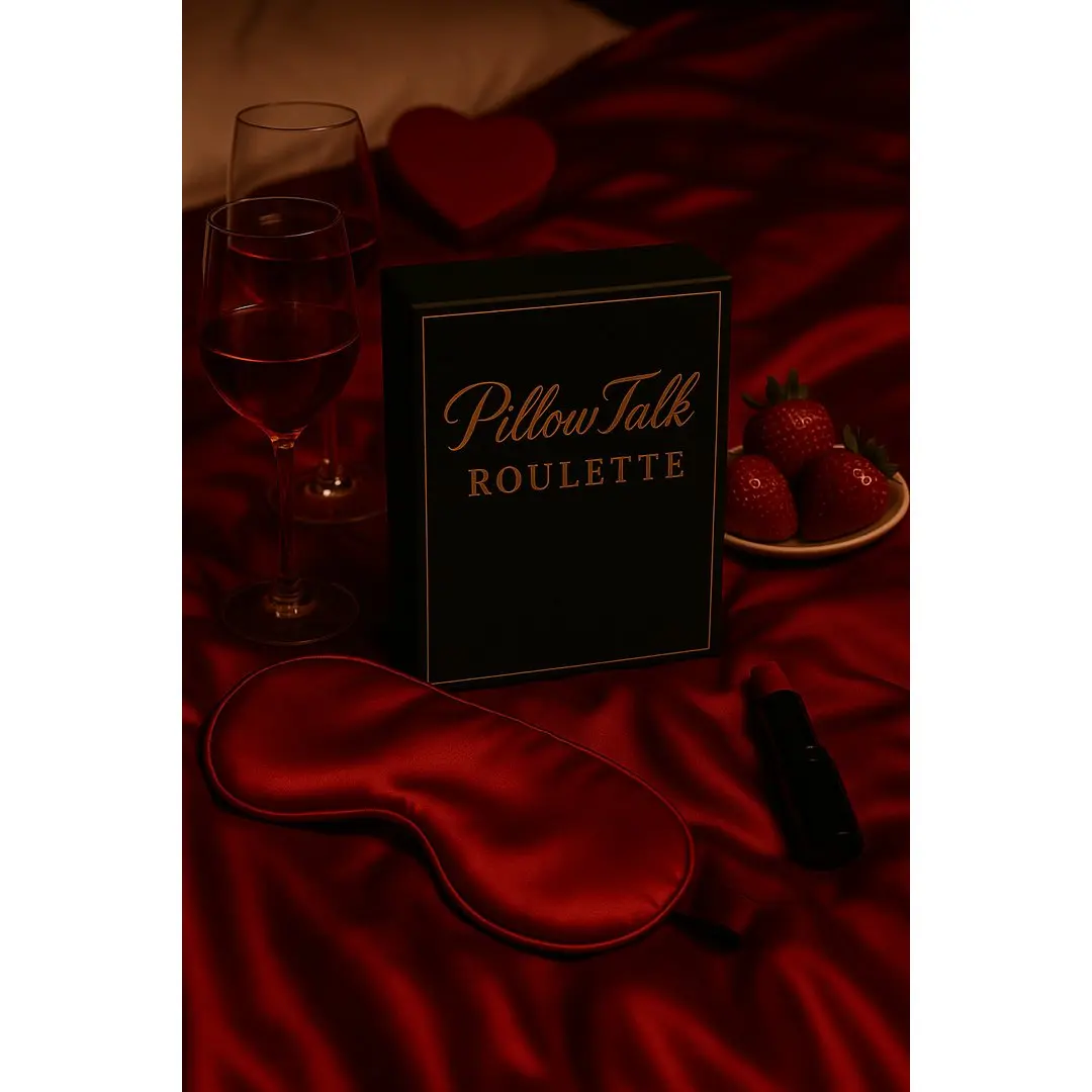 Inkpop Games Pillow Talk Roulette: The Ultimate Bedroom Dare Game - Fantasy & Sci-Fi Edition with 50+ Prompts for Date Nights & Spicy Fun card Love Couples Interactive Relationship Board Game tabletop family Adult Drinking Party