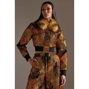 TWIN FLAME BROCADE BOMBER