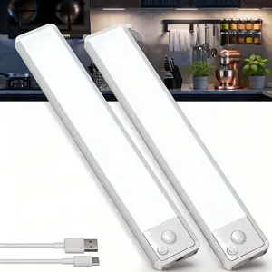 Under-cabinet lighting, rechargeable LED motion night light with adjustable brightness, suitable for kitchens, stairs, bedrooms, wardrobes, and under-cabinet kitchen wall lighting. wireless closet