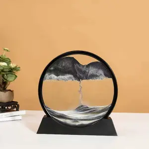 3D Liquid Sand Art Living Room Decor, Creative 3D Hourglass Painting, Dynamic Scene Home Decoration, Perfect Gift for Housewarmings