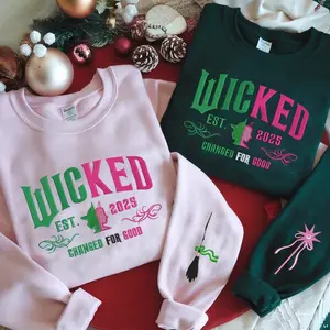 Wicked Embroidered Sweatshirt - "Together We're Unlimited" Elphaba & Glinda Fan Gift