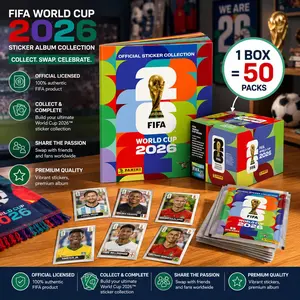 FIFA World Cup 2026 Sticker Album Collection – Football Trading Cards & Blind Box Set – Soccer Collector Album Gifts for Football Fans