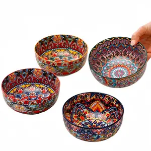 6pcs Ceramic Bowls Set, 22oz Soup Bowl, 5.91 Inch Salad Bowl, Kitchen Cereal Bowl, Dessert Rice Noodles Snacks, Ceramic Pasta Bowls, Dishwasher Safe
