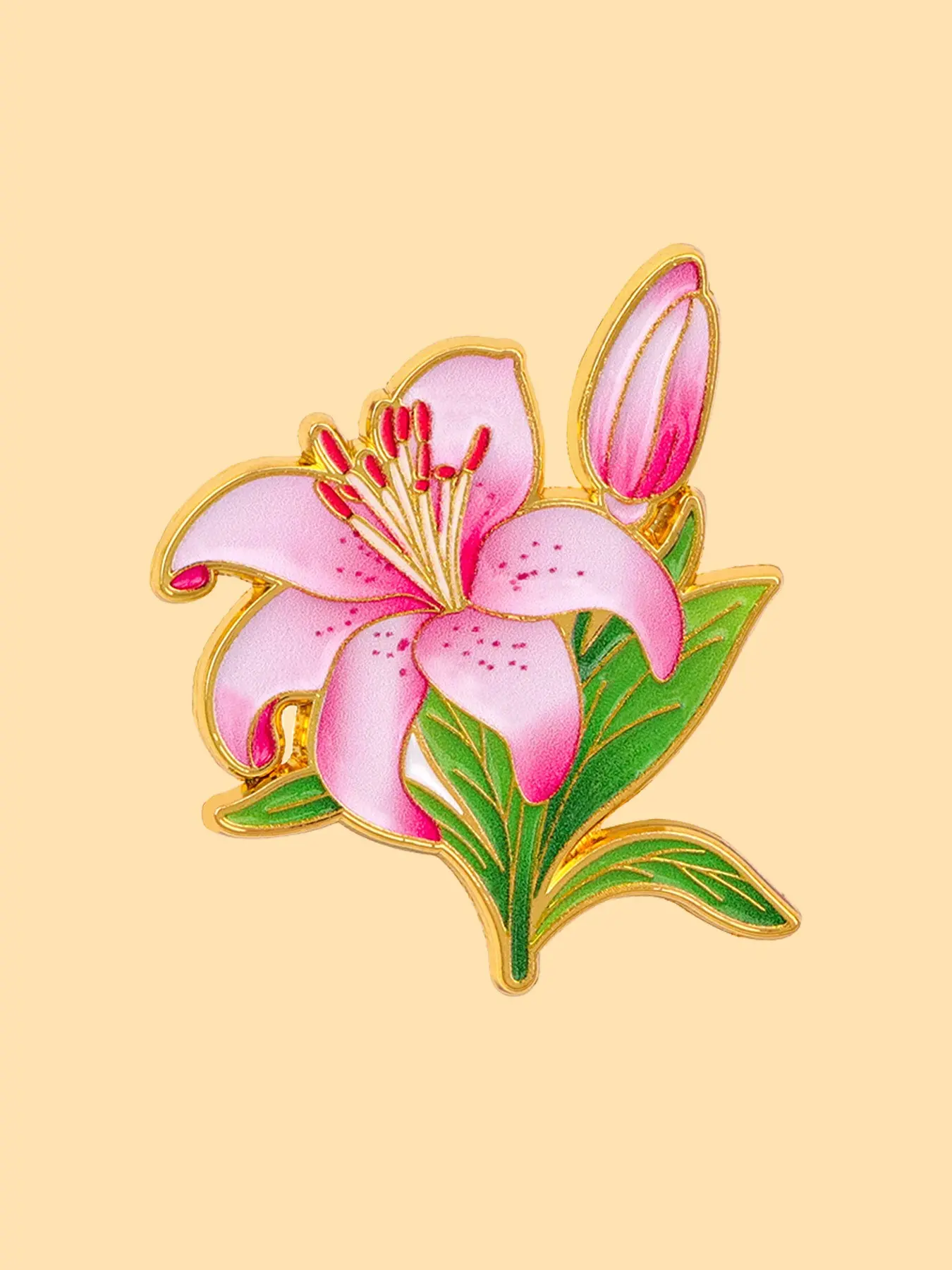 Beautiful Lily Enamel Pin Brooch Lapel Badge, Flower Brooch, Women's Backpack Chestpin, Fashion Hat Clothing Accessory, Unique Gift for Friends, Floral Pins