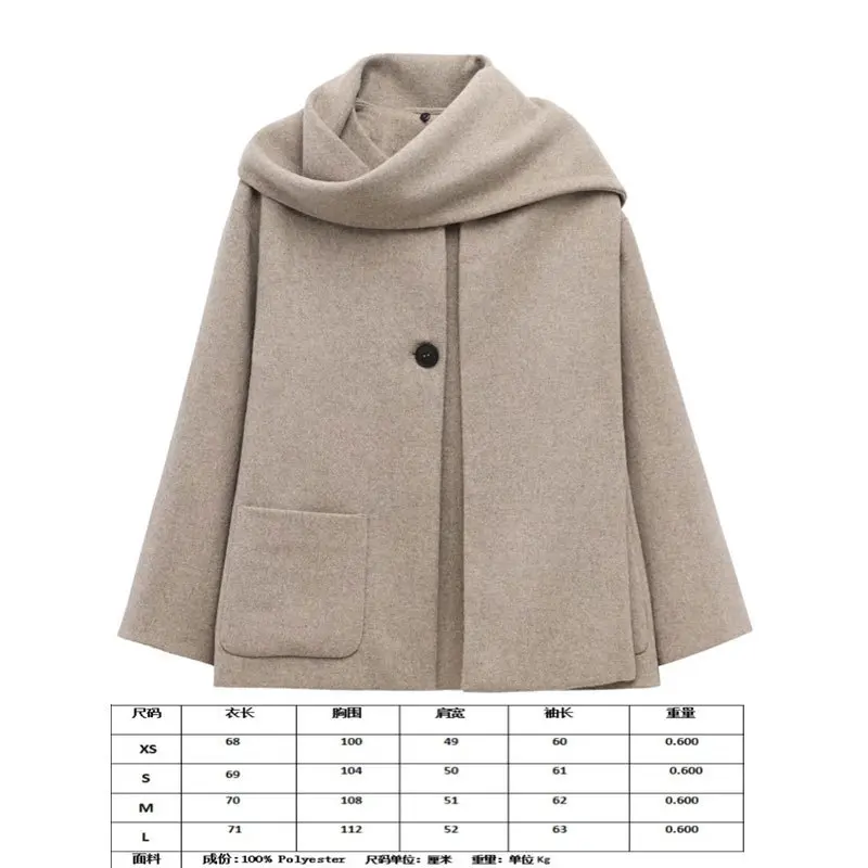 Y scarf jacket   khaki