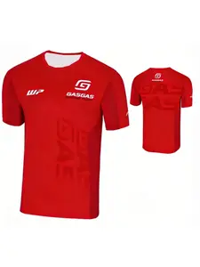 GASGAS Factory racing short sleeved 3D printed T-shirt, High Performance Activewear, quick drying, breathable racing equipment, off-road enthusiasts