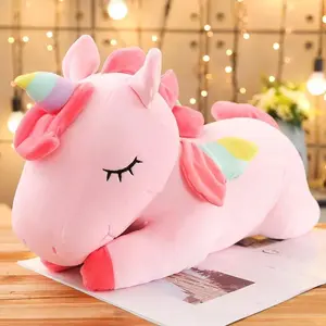 Adorable Unicorn Plush Stuffed Toy, Super Soft Cartoon Pillow Plush Toy for Gift, Cartoon Unicorn Throw Pillow Car Home Ornament, Creative Birthday Gift, Soft Stuffed Animal