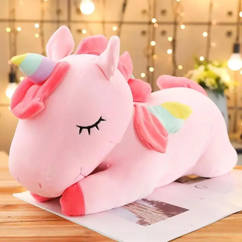 Adorable Unicorn Plush Stuffed Toy, Super Soft Cartoon Pillow Plush Toy for Gift, Cartoon Unicorn Throw Pillow Car Home Ornament, Creative Birthday Gi