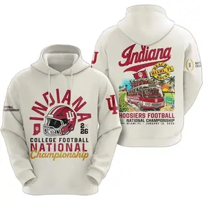 Indiana Hoosier Football 2026 National Championship 3D Hoodie S-5XL