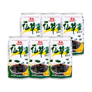 TAISUN Grass Jelly Drink - Banana Flavor, Instant Taiwanese Herbal Tea Beverage, 6-Pack (310ml x 6), Refreshing Summer Drink