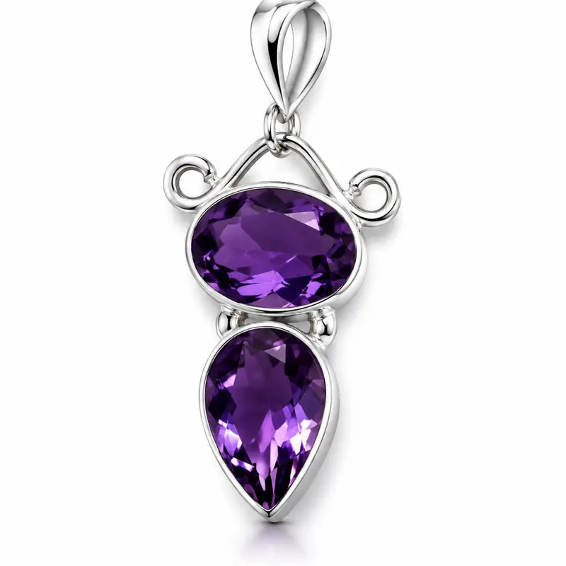 Amethyst Sterling Silver Pendant
