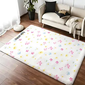 Djerf Summer BerriesS Print Avenue Floor Mat Luxury Velvet Doormat Water Absorbent Non-Slip Floor Mat, Soft Shaggy Carpet for Bathroom Kitchen Living Room Bedroom Entrance, Washable Anti-Skid Indoor Outdoor Rug Home Decor